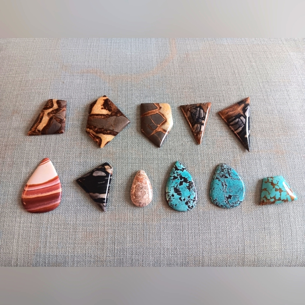 Custom Pendant Turquoise Assorted Gemstone Cabochons New Sterling Silver